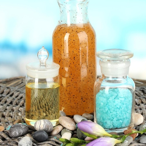 beautiful spa setting bamboo napkin sky background_392895 484642